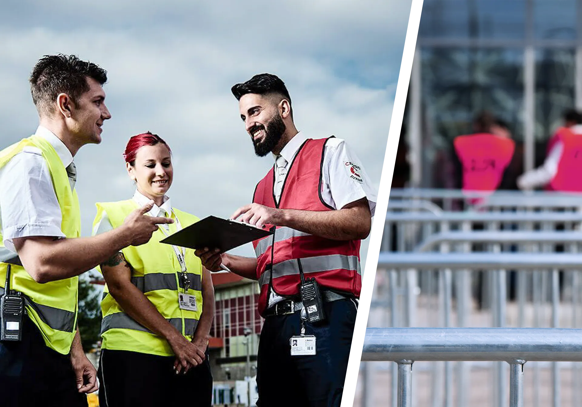 Veranstaltungsschutz - CIBORIUS Security Sicherheitspersonal und Ordner in Sicherheitswesten der Sicherheitsfirma CIBORIUS